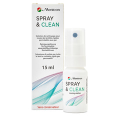 Menicon Spray&Clean, sprej za odsranjevanje maščob s poltrdih kontaktnih leč (15 ml)