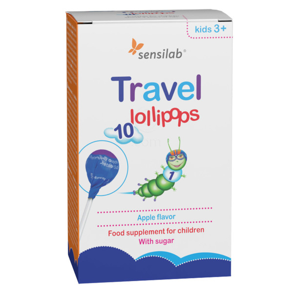 Sensilab Travel Lollipops, lizike za potovanje za otroke (10 lizik)