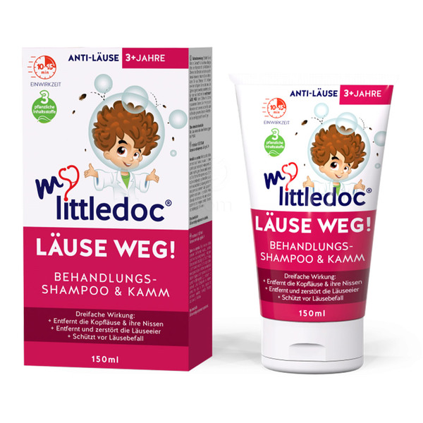 mylittledoc Uši stran!, šampon za odstranjevanje uši in gnid (150 ml + glavnik