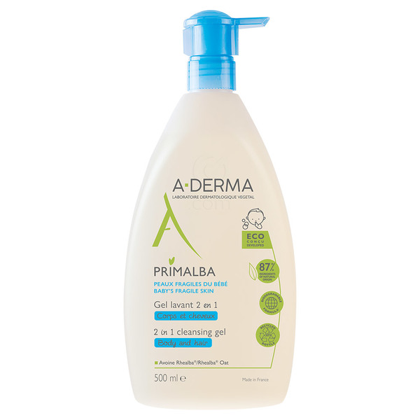  A-Derma Primalba, gel za umivanje las in telesa - 500 ml