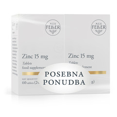 M.E.V. Feller Cink 15 mg, tablete - paket (2 x 60 tablet)