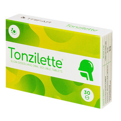 Tonzilette, tablete s počasnim raztapljanjem v ustih (30 tablet)