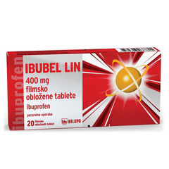 Ibubel Lin 400 mg, filmsko obložene tablete (20 tablet)