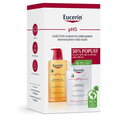 Eucerin pH5, paket - olje za prhanje + refill (2 x 400 ml)