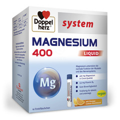 Doppelher System Magnezij 400 Liquid, tekoči magnezij za pitje - ampule (10 ampul)