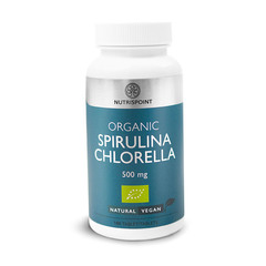 Nutrispoint ekološka Chlorella in Spirulina, tablete (180 tablet)