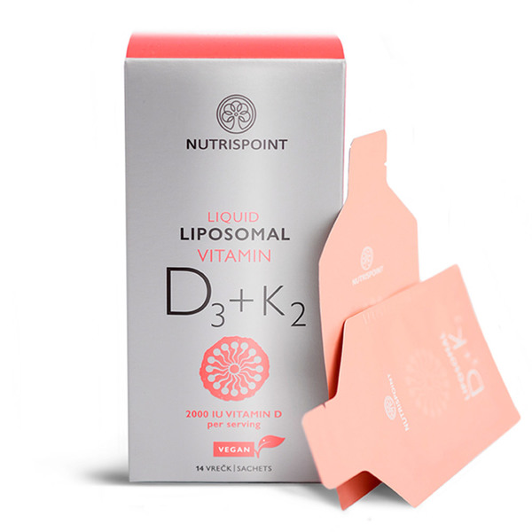 Nutrispoint liposomski vitamin D3 + K2, vrečke (14 vrečk)