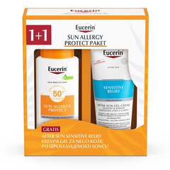 Eucerin Sun Allergy Protect, paket za zaščito pred soncem za kožo nagnjeno k alergijam - ZF50+ (150 ml + 200 ml)