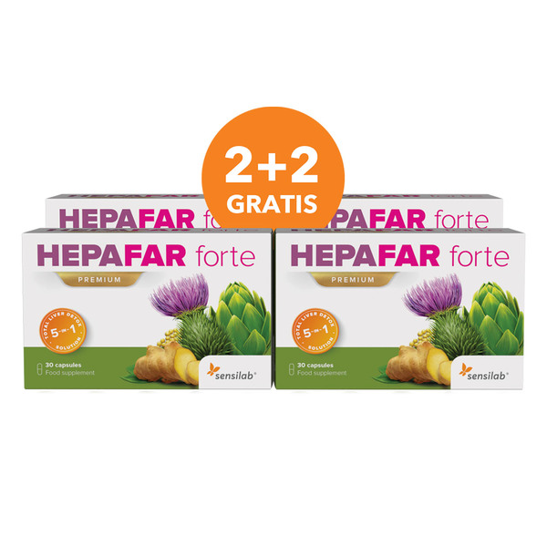 Sensilab Hepafar Forte Premium, kapsule - paket (4 x 30 kapsul)