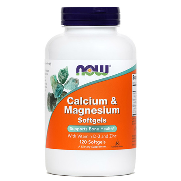 NOW Kalcij & Magnezij, mehke kapsule (120 kapsul) 