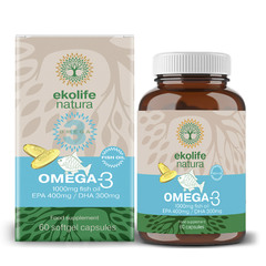Ekolife Natura Omega-3, kapsule (60 kapsul)