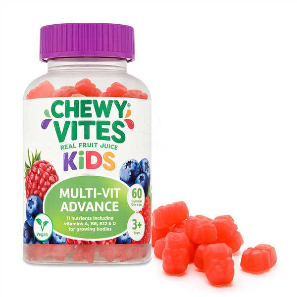 Chewy Vites Kids Multi-Vit Advance, gumijasti bonboni za otroke (60 bonbonov)