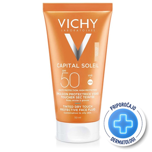 Vichy Capital Soleil BB Dry Touch, obarvani fluid za obraz - ZF50 (50 ml)