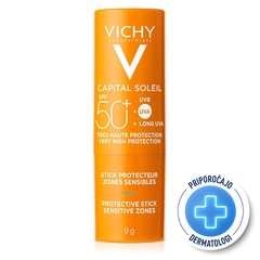 Vichy Capital Soleil, stik za občutljive predele ZF50+ (9 g)