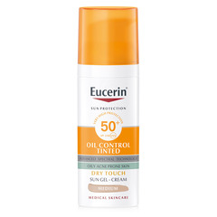 Eucerin Sun Oil Control, obarvan kremni gel za zaščito obraza odtenek Medium - ZF 50+ (50 ml) 