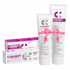 Curasept Biosmalto Sensitive, paket za ustno higieno - zobna pasta in zobna pena (50 ml + 75 ml)