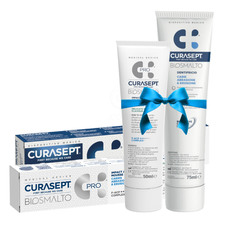 Curasept Biosmalto CAE, paket za ustno higieno - zobna pasta in zobna pena (50 ml + 75 ml)