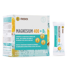 Medex Magnezij 400 + D3, instant napitek v vrečkah (20 x 8 g)
