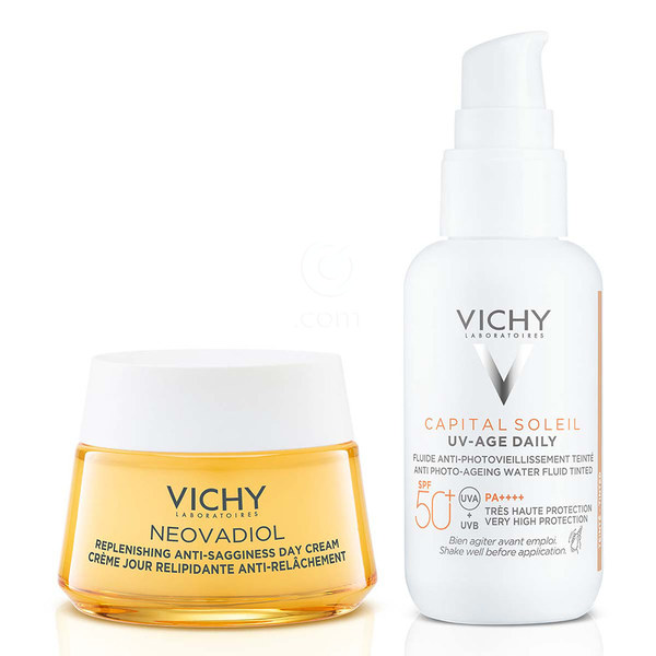 Vichy Neovadiol, protokol za gostoto in polnost kože v postmenopavzi - dnevna nega in zaščita pred soncem (50 ml + 40 ml)