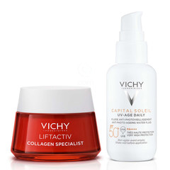 Vichy Liftactiv, protokol proti gubam in hiperpigmentacijskim madežem - nega in zaščita pred soncem (50 ml + 40 ml)