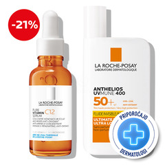 LRP Anti-Age, protokol z vitaminom C za sijaj kože - nega in zaščita pred soncem (30 ml + 50 ml)