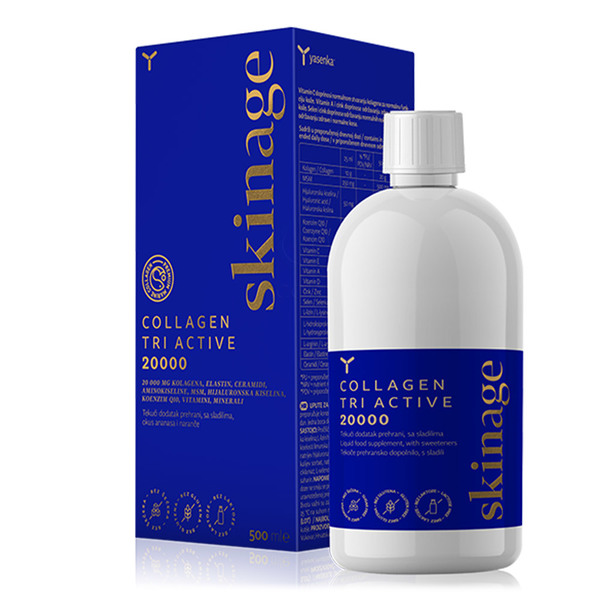 Yasenka Skinage Collagen Tri Active 20.000, tekoče prehransko dopolnilo (500 ml)