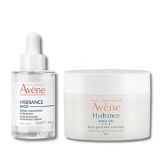 Avene Hydrance Boost, rutina za vlaženje suhe kože - serum in aqua-gel (30 ml + 40 ml)