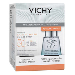 Vichy Capital Soleil UV-Age in Mineral 89, paket za zaščito kože pred soncem - ZF50+ (40 ml + 30 ml)