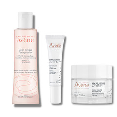 Avene Hyaluron Activ B3, anti-age + čiščenje rutina (50 ml + 15 ml + 200 ml)