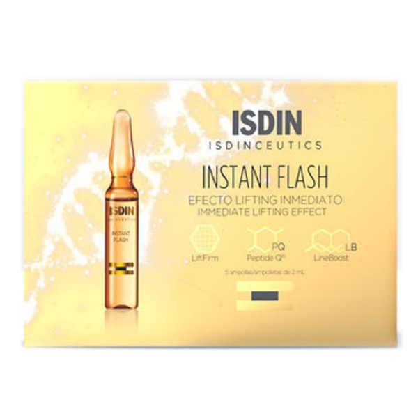 ISDIN Isdinceutics Instant Flash, raztopina za takojšen učinek liftinga - ampule (5 x 2 ml)