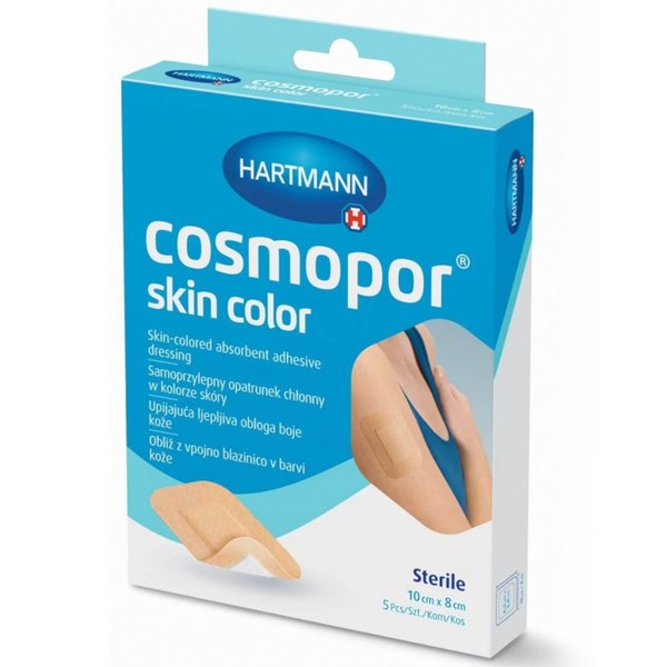 Cosmopor Skin Color, sterilen obliž za rane - 10 cm x 8 cm