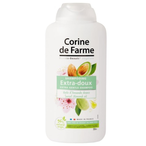  Corine De Farme, nežen šampon za poškodovane lase z mandljevim oljem (500 ml)
