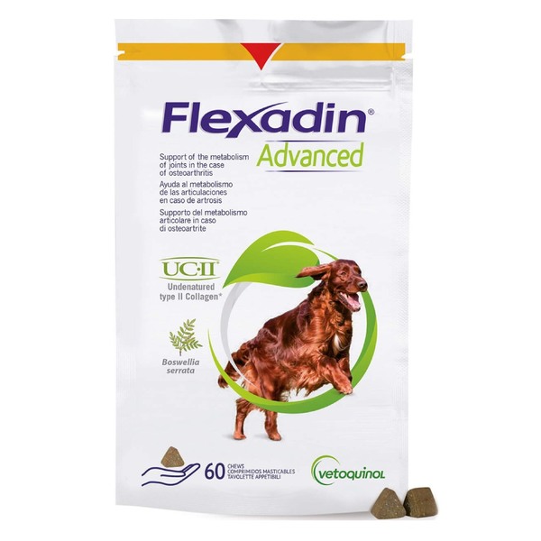 Flexadin Vetoquinol, žvečljive tablete za zaščito sklepov za pse (60 tablet)