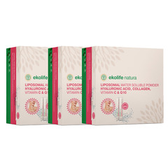 Ekolife Natura, liposomski kolagen+ - vrečke - paket (3 x 15 vrečk)