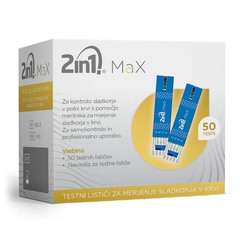 2in1 Max, testni lističi za glukozo (2 x 25 testnih lističev)