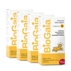 BioGaia Protectis Baby D3, kapljice za otroke in dojenčke (4 x 10 ml)
