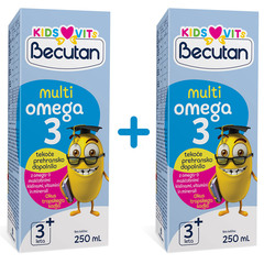 Becutan Kids Vits Multiomega-3, tekočina (2 x 250 ml)