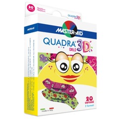 Master Aid Quadra 3D Girls, obliži za deklice (20 obližev)