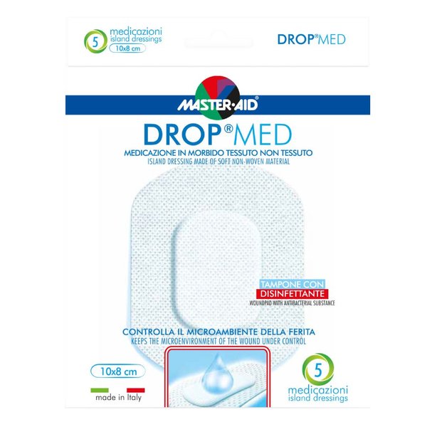 Master Aid Drop Med 10 x 8 cm, obliži (5 obližev)