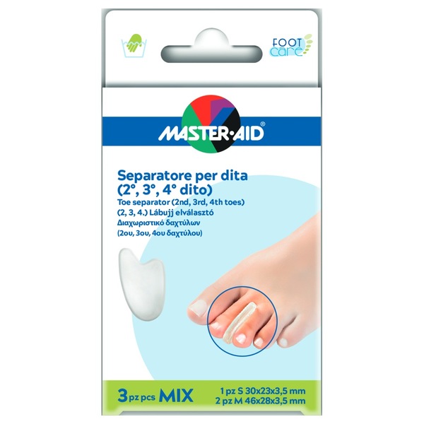 Master Aid, distančnik za prste - MIX (3 distančniki)