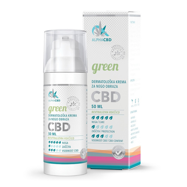 Favn Alpha CBD Green, dermatološka krema za nego obraza (50 ml)