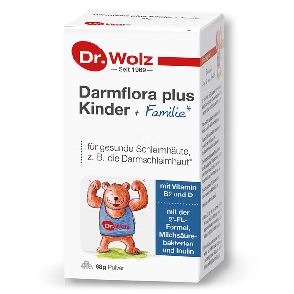Dr. Wolz Darmflora plus Kinder + Familie, prašek za otroke in odrasle (68 g)