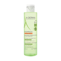  A-Derma Exomega Control, emolientni čistilni gel 2v1 (200 ml) 