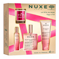 Nuxe Happy in Pink, darilni set (2 x 100 ml + 15 ml + 70 g)