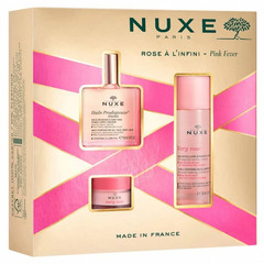 Nuxe Pink Fever, darilni set (50 ml + 100 ml + 15 g)