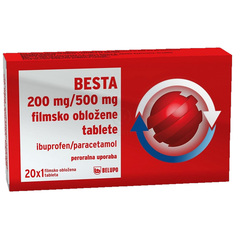 Besta 200 mg/500 mg Belupo, filmsko obložene tablete (20 tablet)