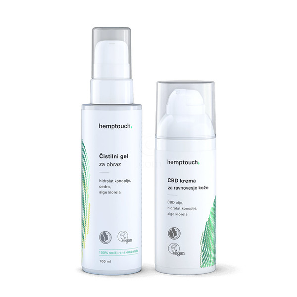 Hemptouch, negovalni duo za ravnovesje kože (50 ml + 100 ml)