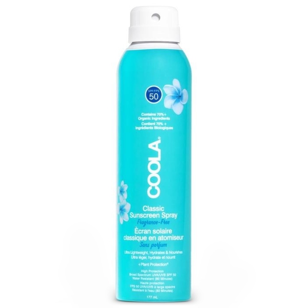 Coola Classic, sprej za telo brez vonja - ZF50 (177 ml)