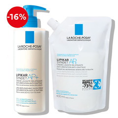 LRP Lipikar, Syndet + ekopolnilo za suho kožo nagnjeno k atopiji - čiščenje (2 x 400 ml)
