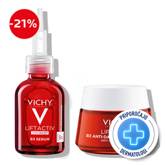 Vichy Liftactiv, protokol za hiperpigmentacijske madeže - serum in dnevna nega (30 ml + 50 ml)